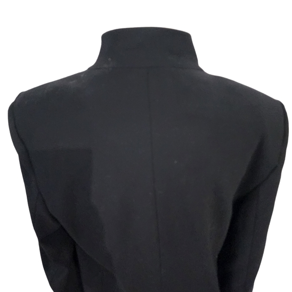 EUC Escada Black Leather Trim Wool Blend Babaasi Blazer - Picture 6 of 10